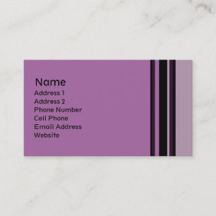 purple striped business card