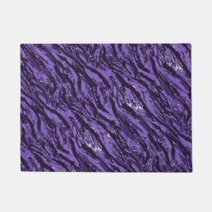 Purple Striped Camo Doormat
