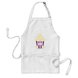 Purple Striped Movie Popcorn Standard Apron