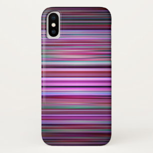 Purple striped pattern iPhone x case