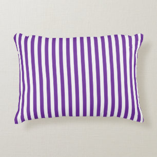 Purple Striped & Solid Decorative Cushion