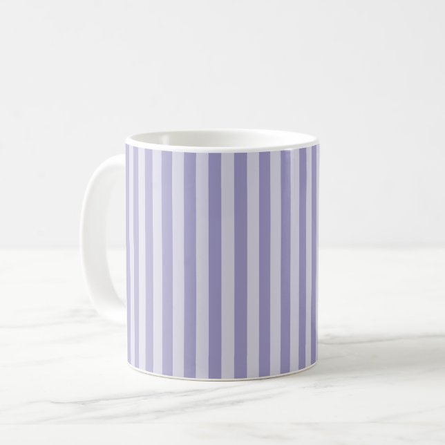 Purple Stripes Coffee Mug (Front Left)