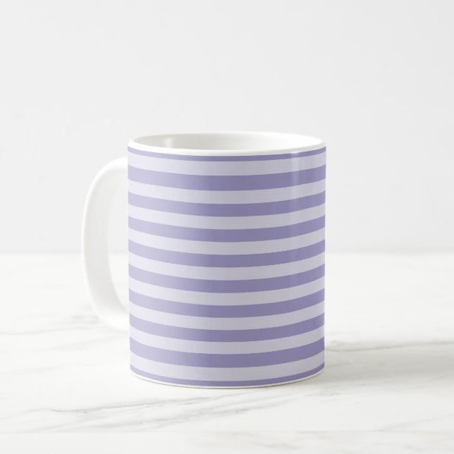 Purple Stripes Coffee Mug (Front Left)
