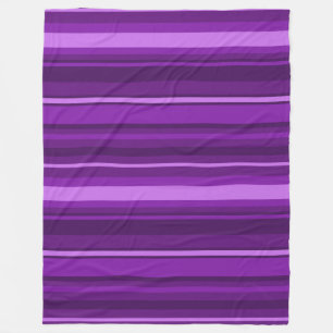 Purple stripes fleece blanket