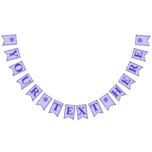 Purple Stripes & Flowers Template Swallowtail Bunting