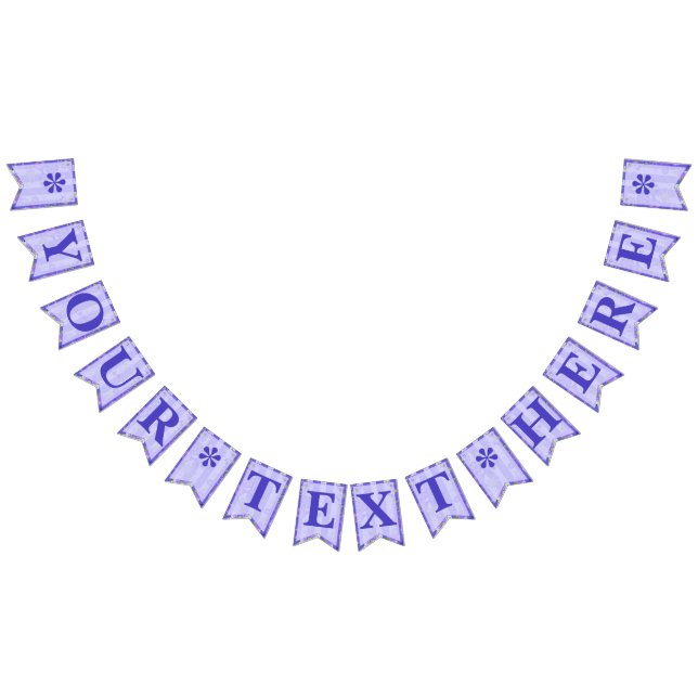 Purple Stripes & Flowers Template Swallowtail Bunting (All)
