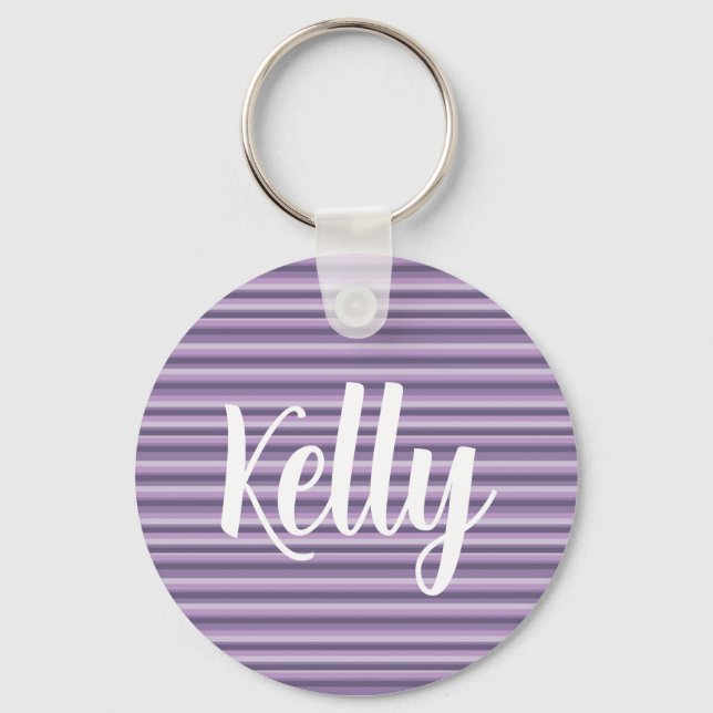 Purple stripes key ring (Front)