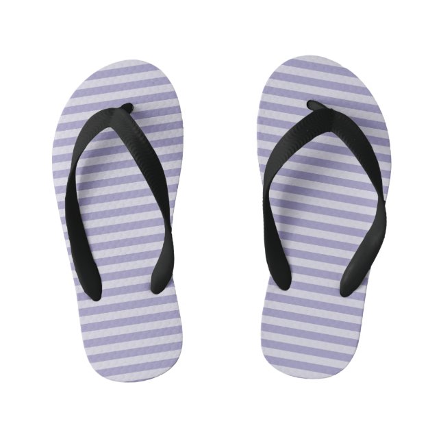 Purple Stripes Kid's Flip Flops (Footbed)