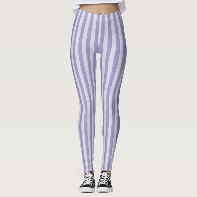 Purple Stripes Leggings (Front)