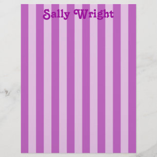 Purple Stripes Letterhead