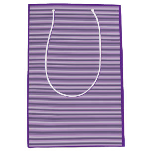 Purple stripes medium gift bag