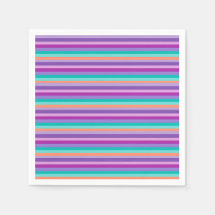 Purple Stripes Paper Napkins