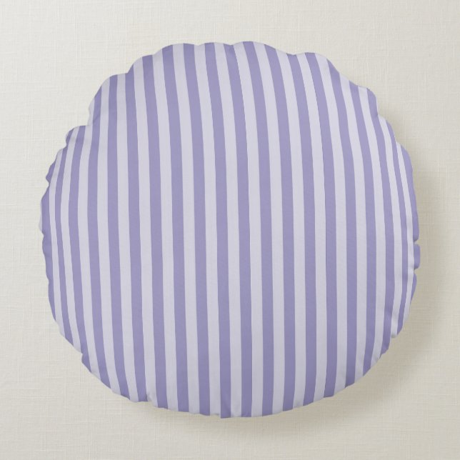 Purple Stripes Round Cushion (Front)