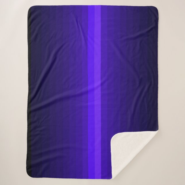 Purple Stripes Sherpa Blanket (Front)