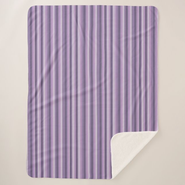 Purple stripes sherpa blanket (Front)