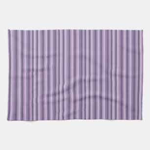 Purple stripes tea towel