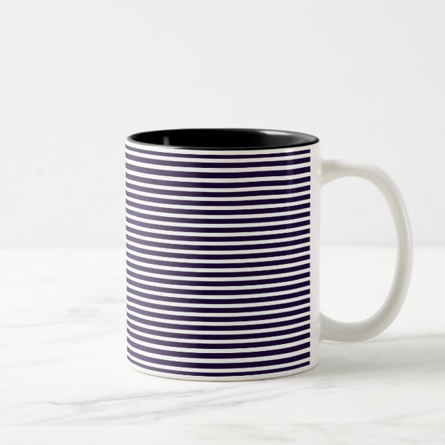 Purple Stripes Two-Tone Coffee Mug (Right)