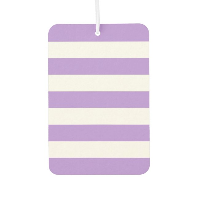 Purple Stripes, White Stripes, Striped Pattern Car Air Freshener (Front)