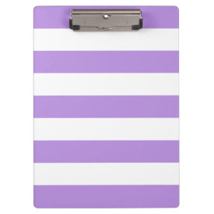 Purple Stripes, White Stripes, Striped Pattern Clipboard