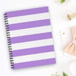 Purple Stripes, White Stripes, Striped Pattern Planner<br><div class="desc">Elegant,  stylish and sophisticated stripes in purple and white colour. Modern and trendy gift,  perfect for the stripes lover in your life.</div>