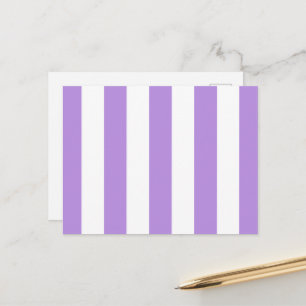 Purple Stripes, White Stripes, Striped Pattern Postcard