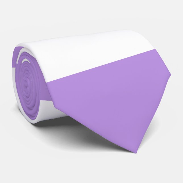 Purple Stripes, White Stripes, Striped Pattern Tie (Rolled)