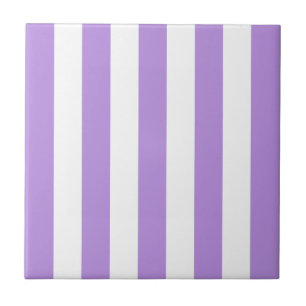 Purple Stripes, White Stripes, Striped Pattern Tile