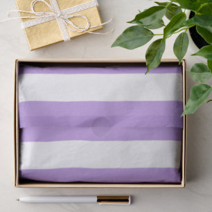 Purple Stripes, White Stripes, Striped Pattern Tissue Paper