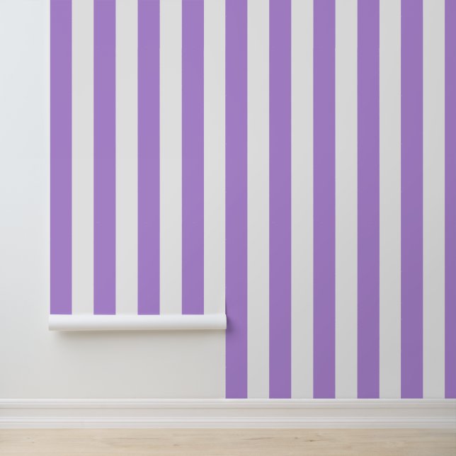 Purple Stripes, White Stripes, Striped Pattern Wallpaper (Application)