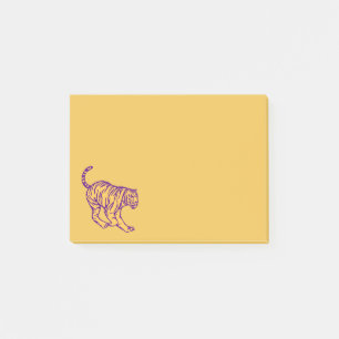 Purple Stripes Wild Cat Tiger Illustration Post-it Notes