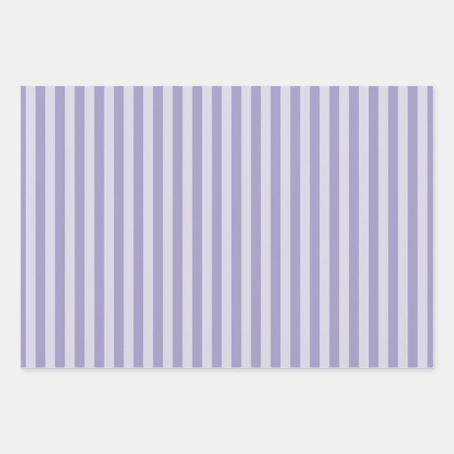 Purple Stripes Wrapping Paper Sheet (Front)