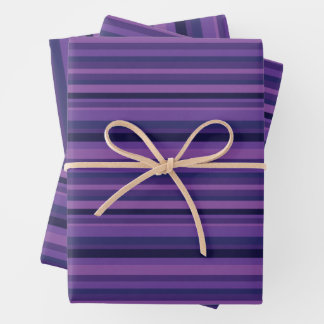 Purple Stripes Wrapping Paper Sheet