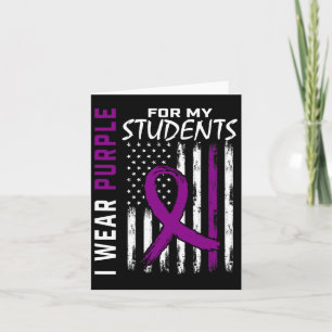 Purple Students Special Ed Teacher Epilepsy Awaren Card