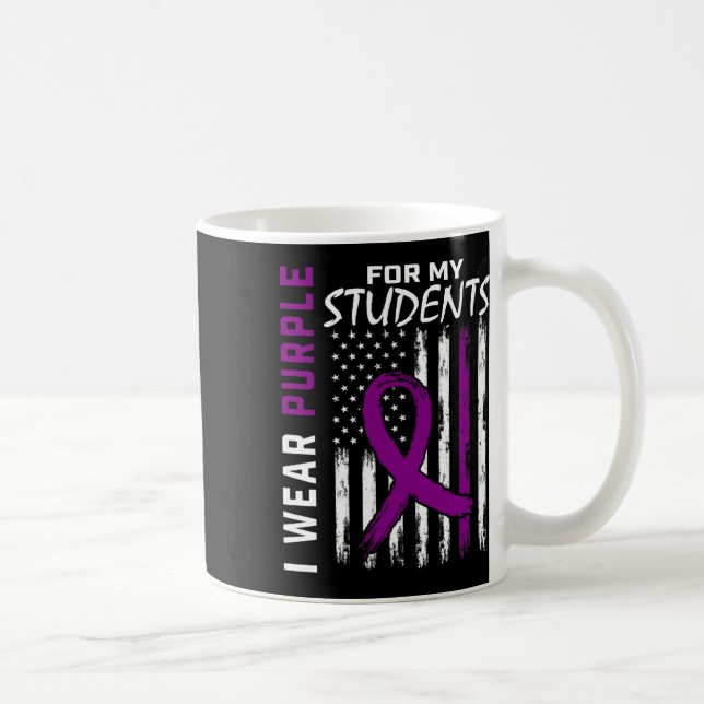Purple Students Special Ed Teacher Epilepsy Awaren Coffee Mug (Right)