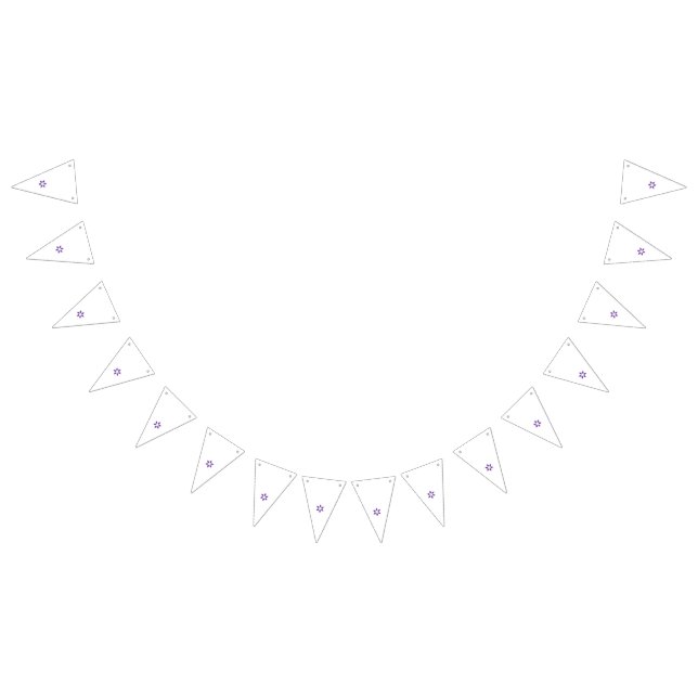 Purple, stylised floral mandala design on a dark b bunting  (All)