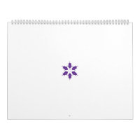 Purple, stylised floral mandala design on a dark b