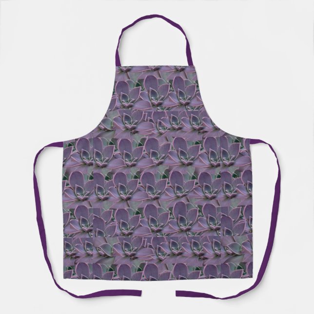 Purple Succulent Apron (Front)