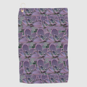 Purple Succulent  Golf Towel
