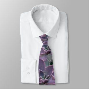 Purple Succulent Tie