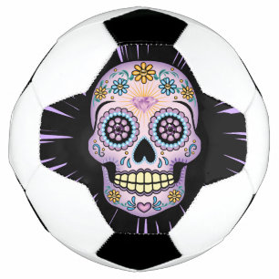 Purple Sugar Skull Football