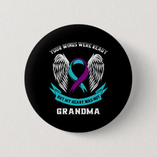 Purple Suicide Awareness Ribbon In Memory Of My Gr 6 Cm Round Badge