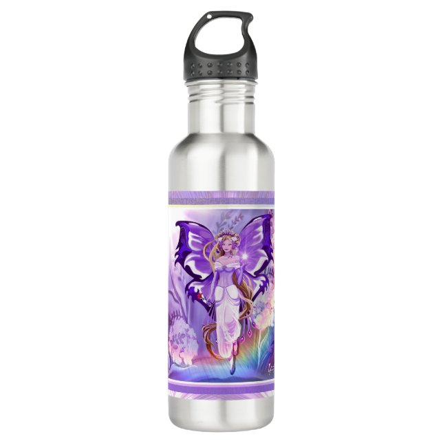 Purple Sun fairy 710 Ml Water Bottle (Front)