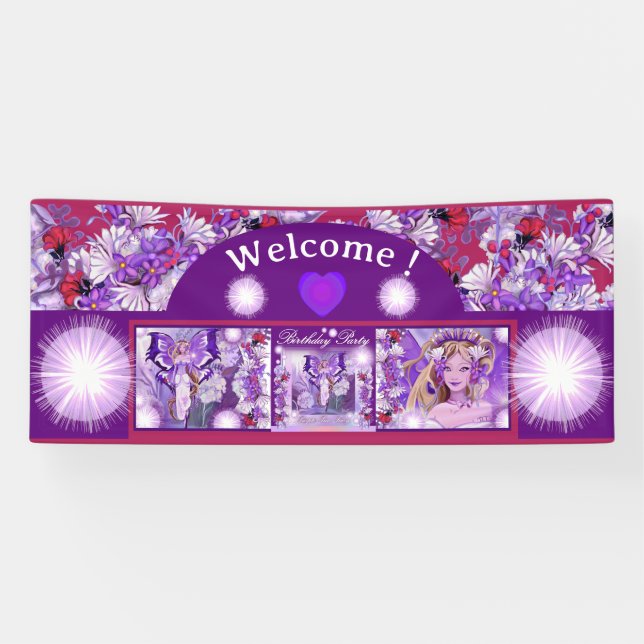 Purple Sun Fairy  Banner (Horizontal)
