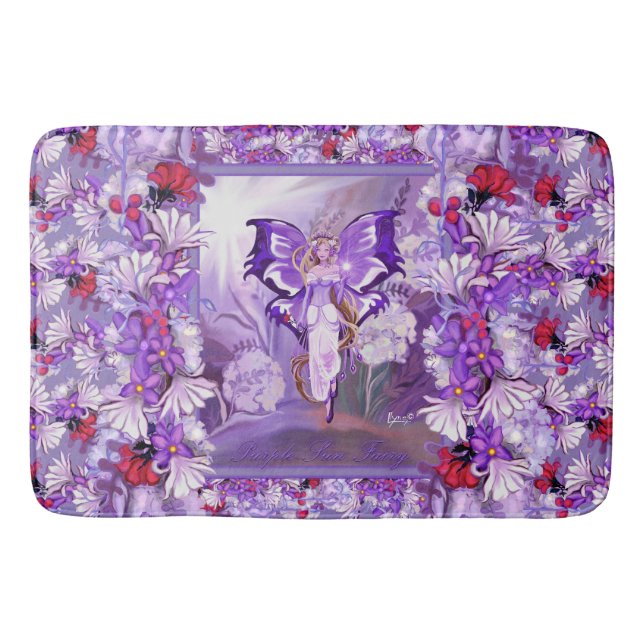 Purple Sun fairy Bath Mat (Front)