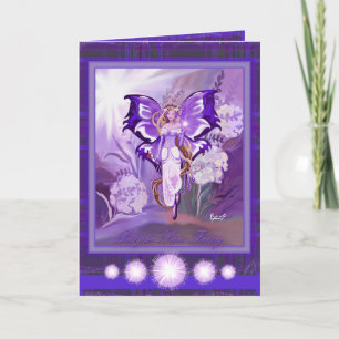 Purple Sun Fairy birthday card