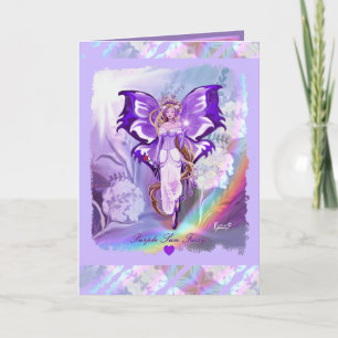 Purple Sun Fairy blank card
