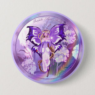Purple Sun Fairy Button