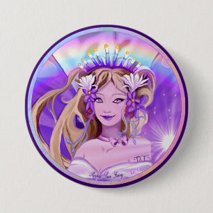 Purple Sun Fairy Button