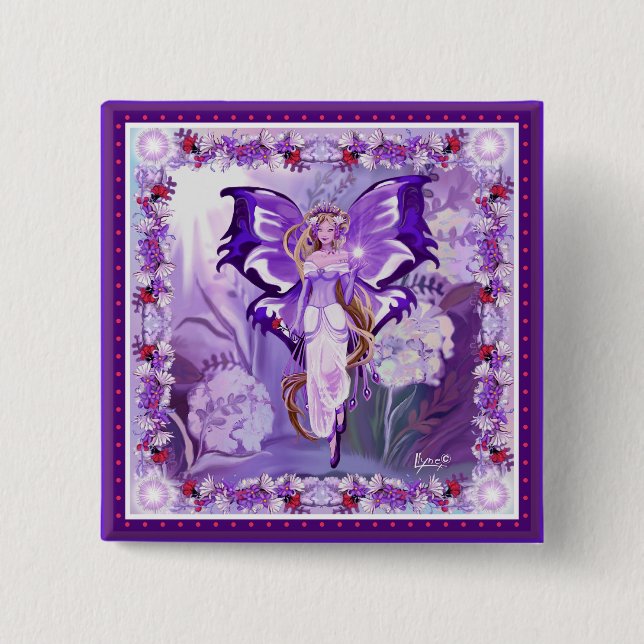 Purple Sun Fairy Button (Front)