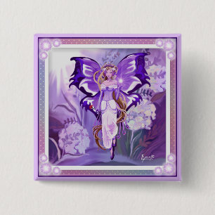 Purple Sun Fairy Button